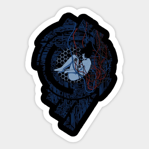 Wired Ghost Sticker by pigboom